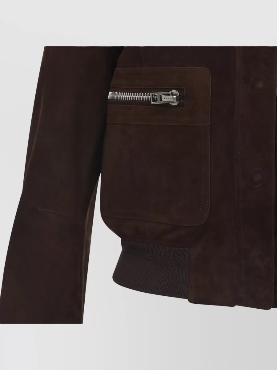 Tom Ford Lamb Suede Bomber Jacket