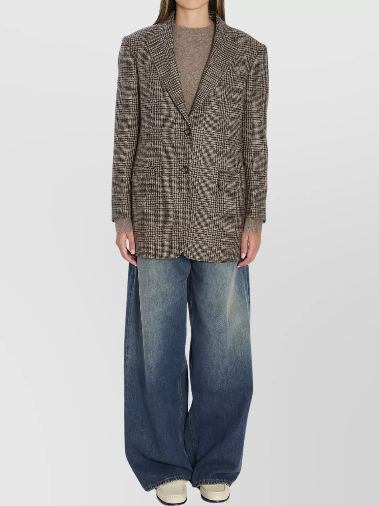 Tagliatore Check Blazer Peak Lapels In Multi