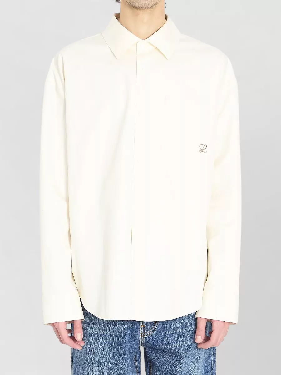 Loewe Cotton Twill Shirt Pointed Collar Regular Fit