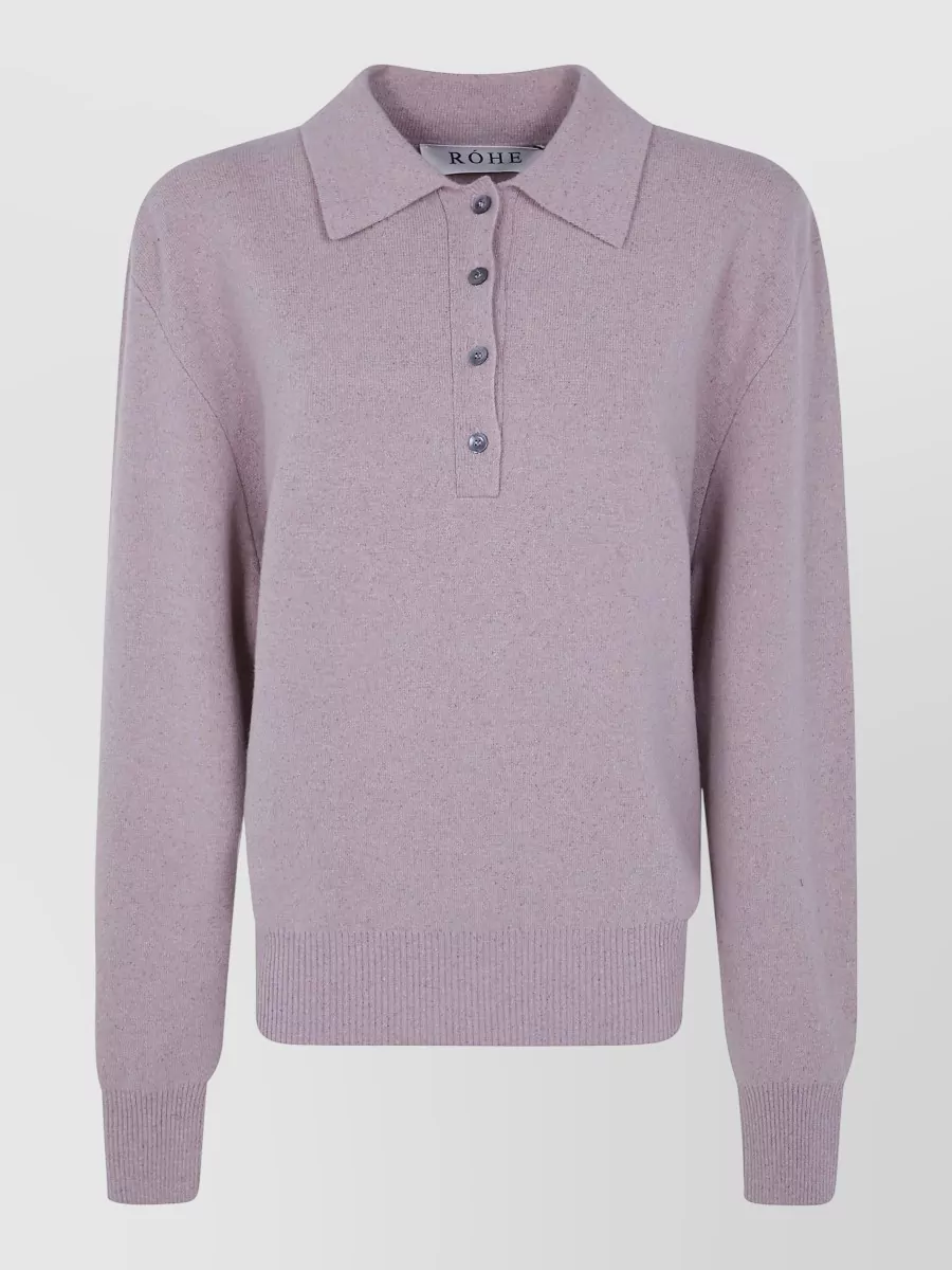 Róhe cashmere silk wool polo jumper