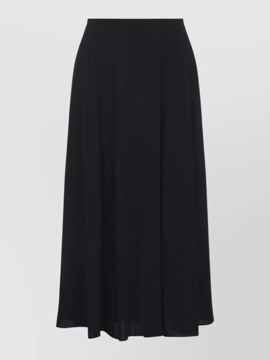 Alberta Ferretti georgette high-rise flared paneled midi skirt