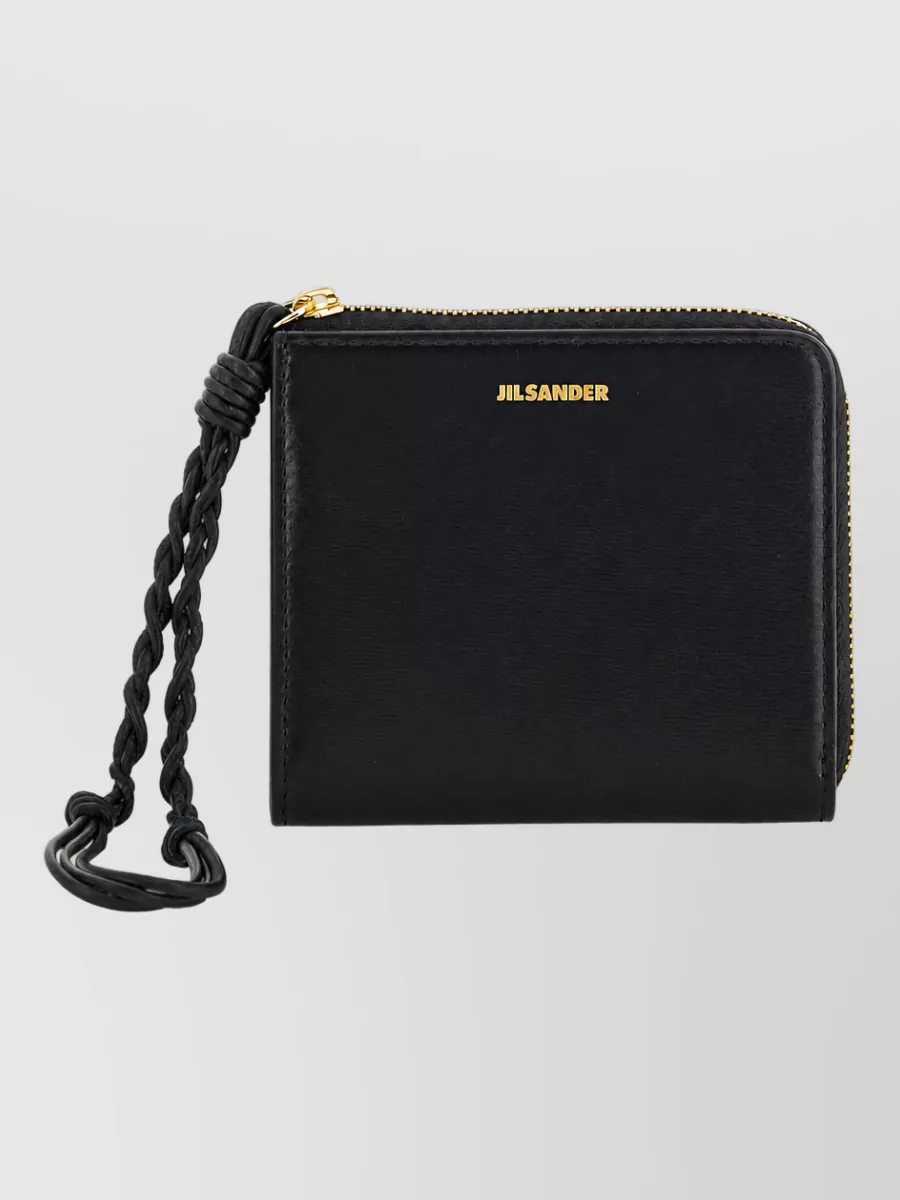 Jil Sander Leather Card Holder In Black