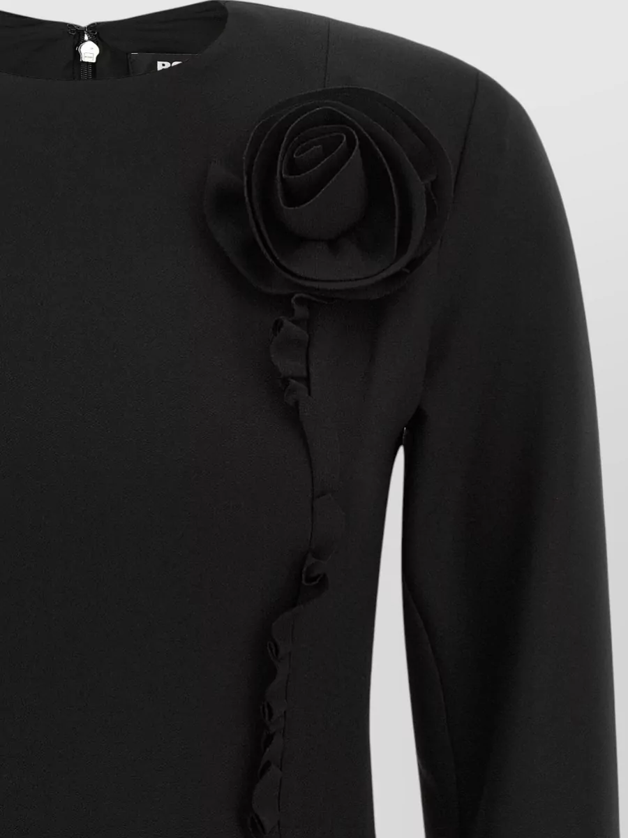 Rotate Birger Christensen Asymmetric Ruffled Crepe Mini Dress