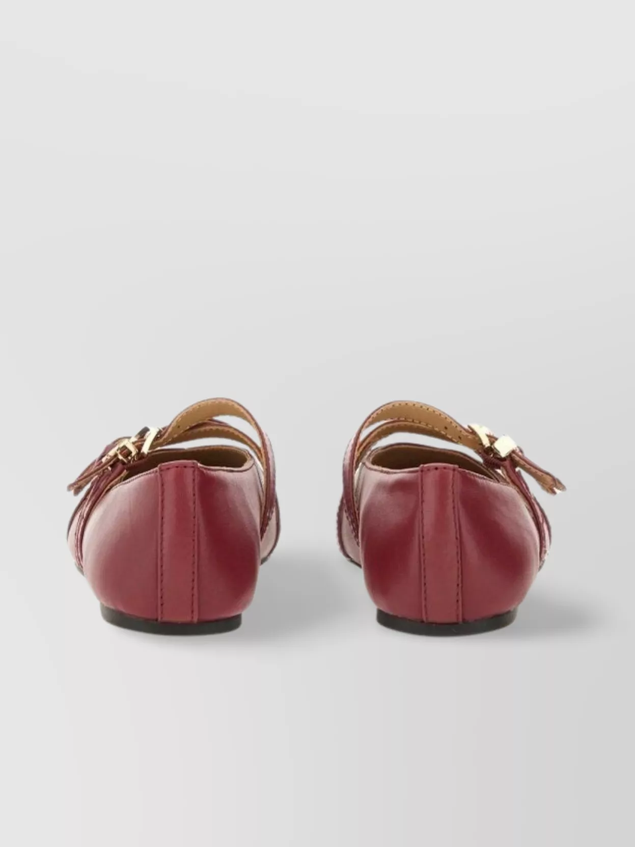 Michael Kors Buckle Strappy Ballerina Shoes Round Toe