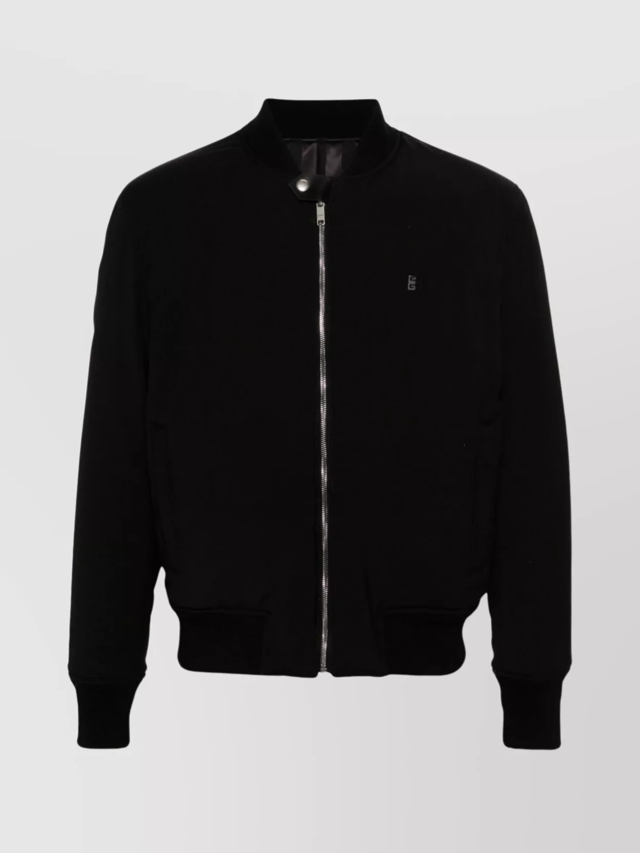 Shop Givenchy Streamlined Ribbed Collar Jacket In Black
