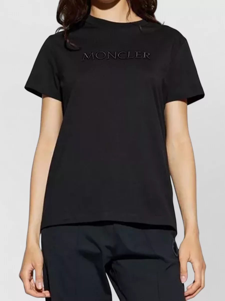 Moncler Cotton Jersey T Shirt Logo Detail