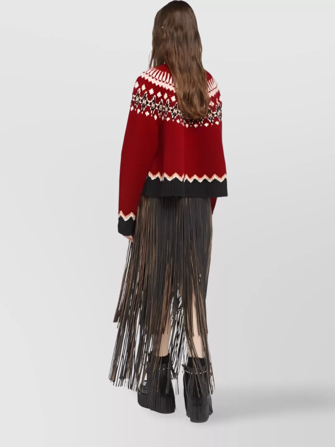 Alanui Cozy Turtleneck Knitwear With Fair Isle Design