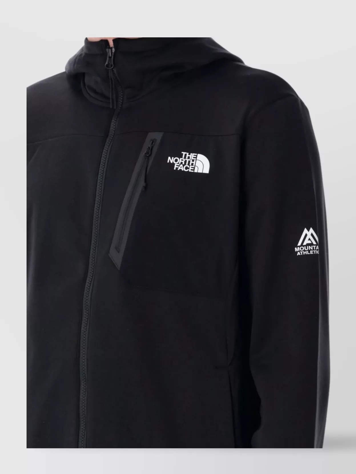 The North Face Full Zip Fleece With Hood And Pockets