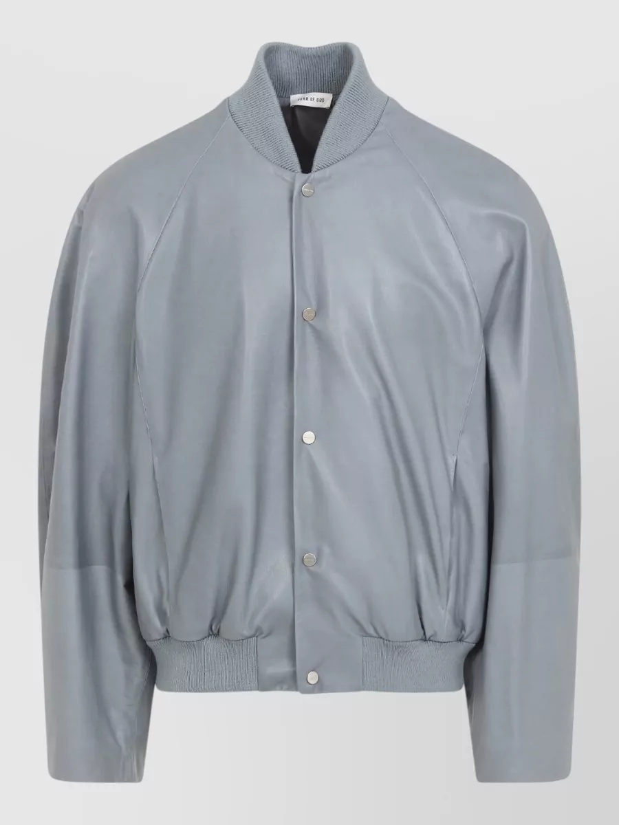 Fear Of God Leather Raglan Bomber Jacket