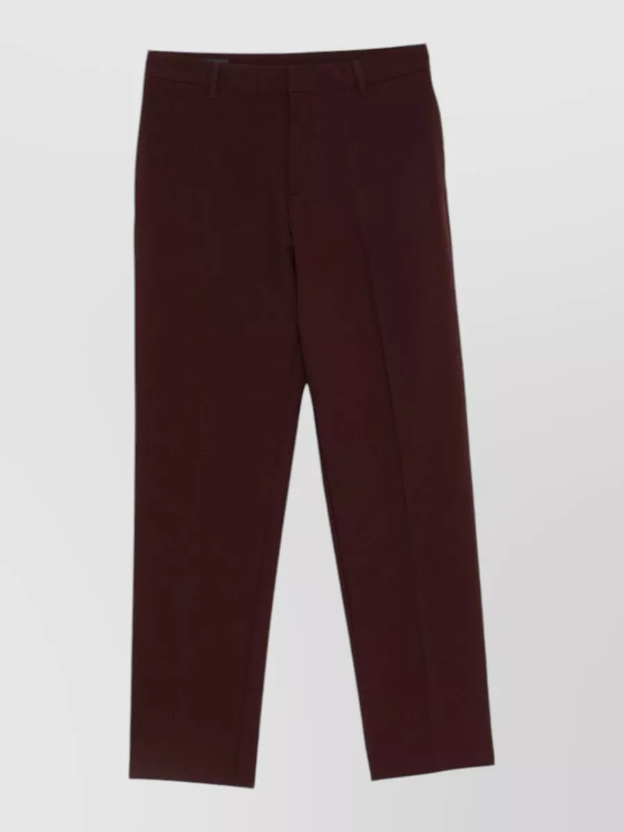 Emporio Armani textured straight-leg tailored trousers