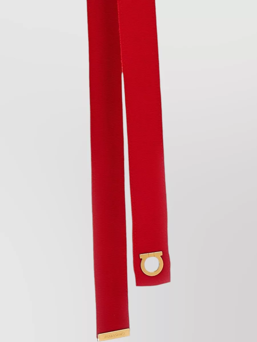 Ferragamo Cashmere Ribbed Cropped Belted Cardigan