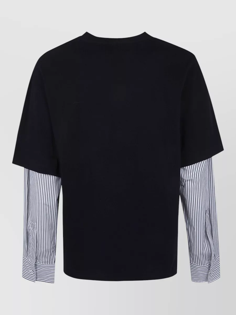 Jil Sander Layered Crew Neck Long Sleeve T Shirt