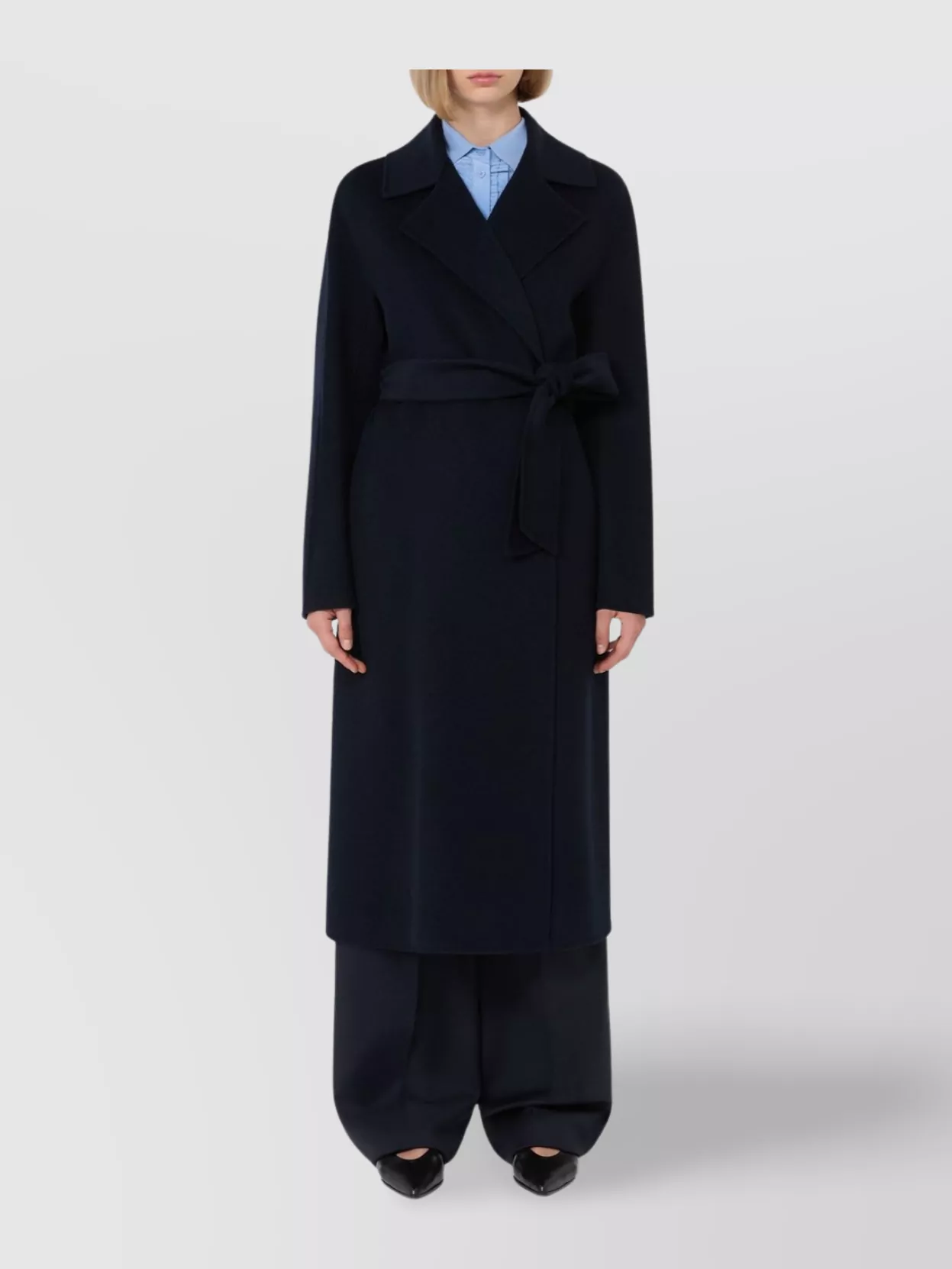トレンチコート Max Mara Long Tailored Coat With Belted Waist Max Mara Waist belted long length coat | The Fashion Square