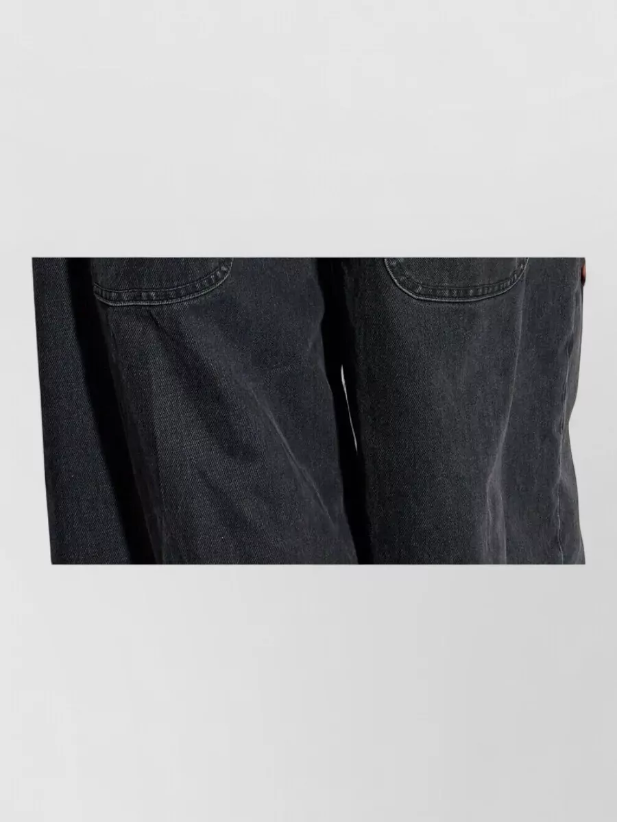 Diesel Jacket Leather Sleeves Side Pockets Ribbed Cuffs