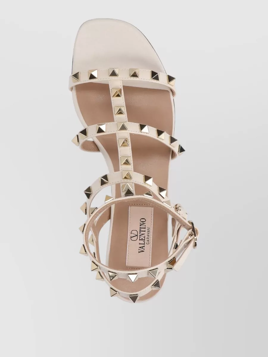 Valentino Garavani Studded Open Toe Sandals With Ankle Strap
