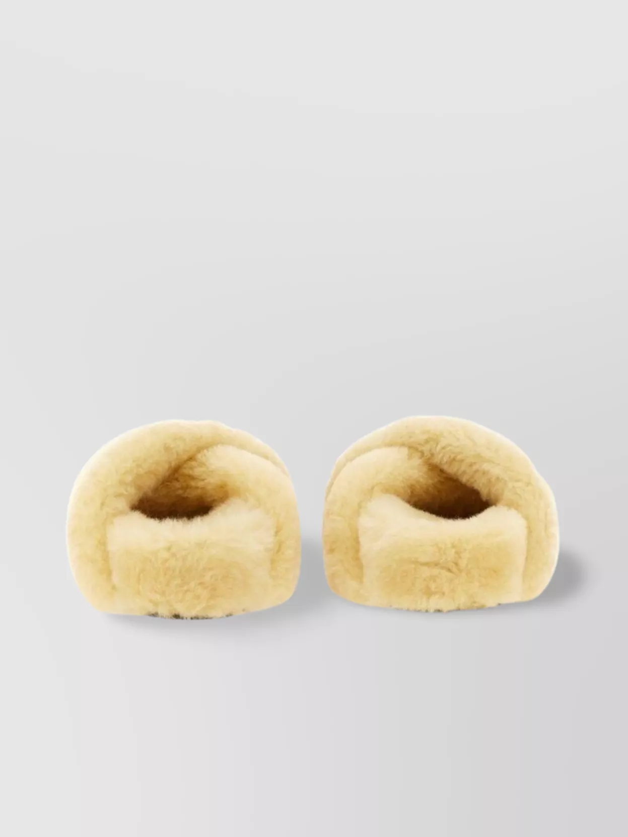 Jil Sander Shearling Cross Strap Open Toe Sandal