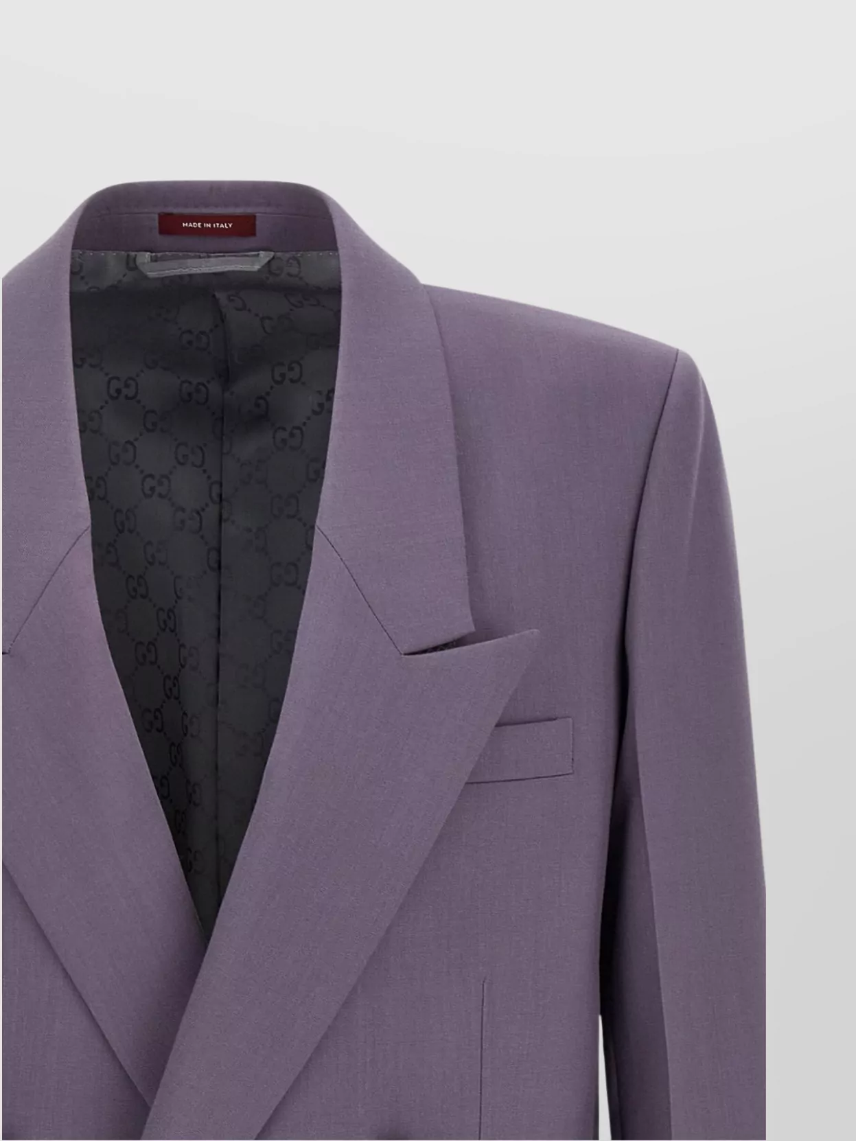 Gucci Double-Breasted Wool Blazer Notch Lapel