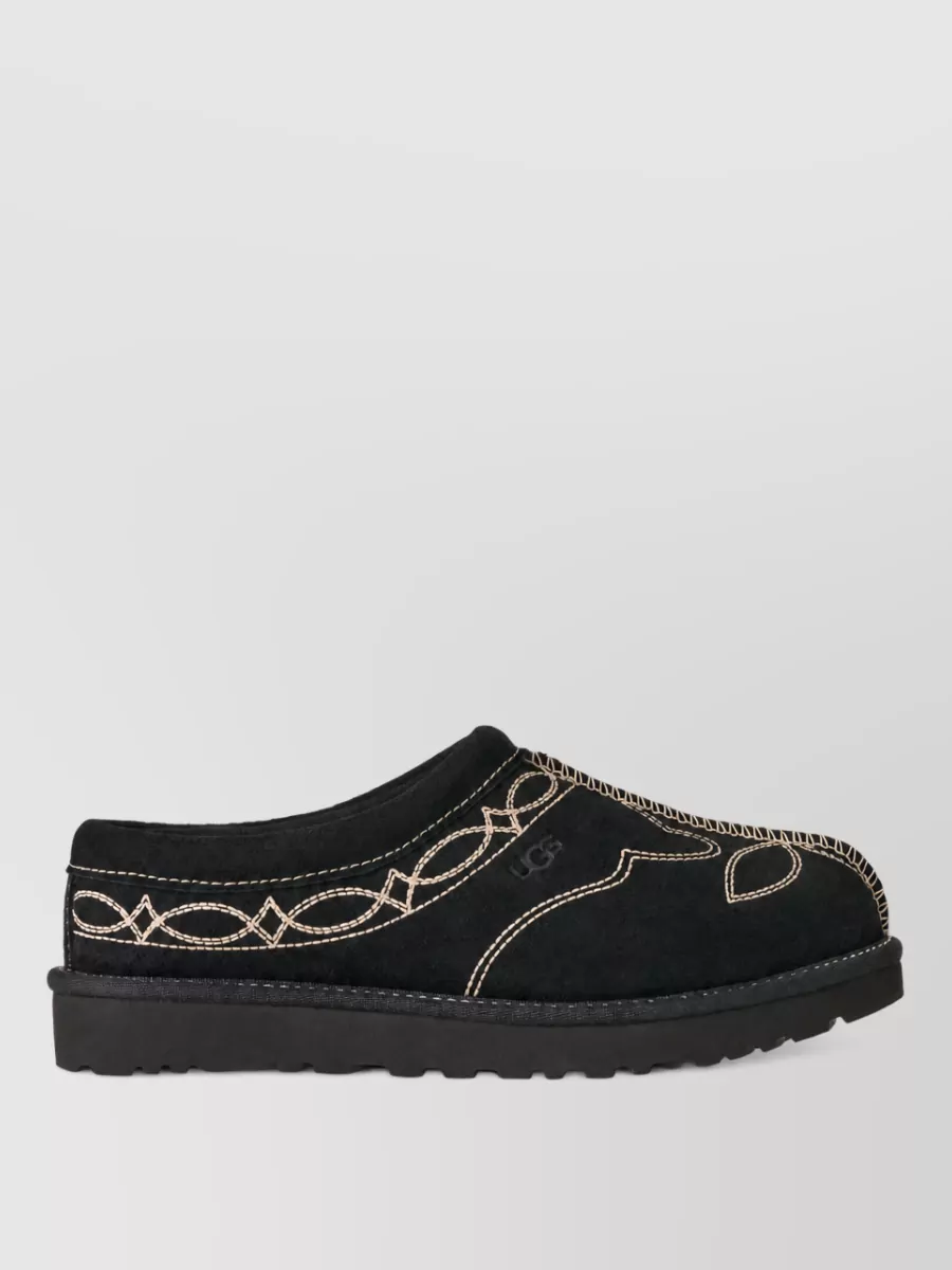 Ugg Suede Embroidered Slippers