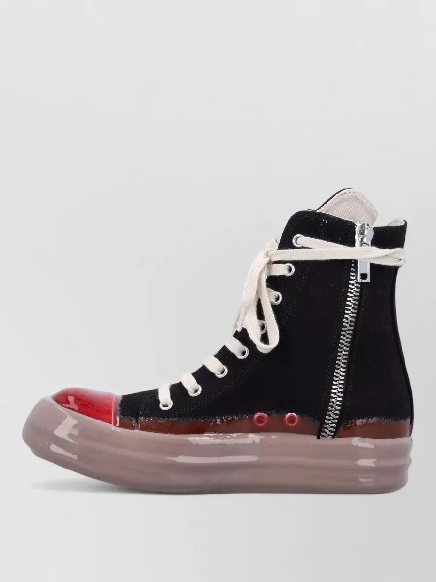 Rick Owens Drkshdw Canvas Lace-Up Sneakers