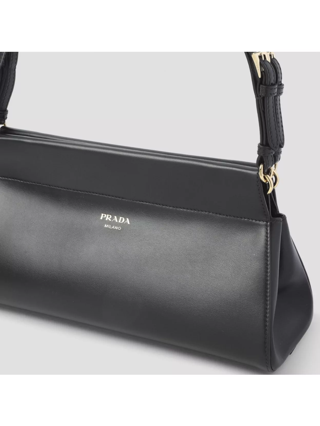 Prada Chic Top Handle Shoulder Bag With Gold Hardware