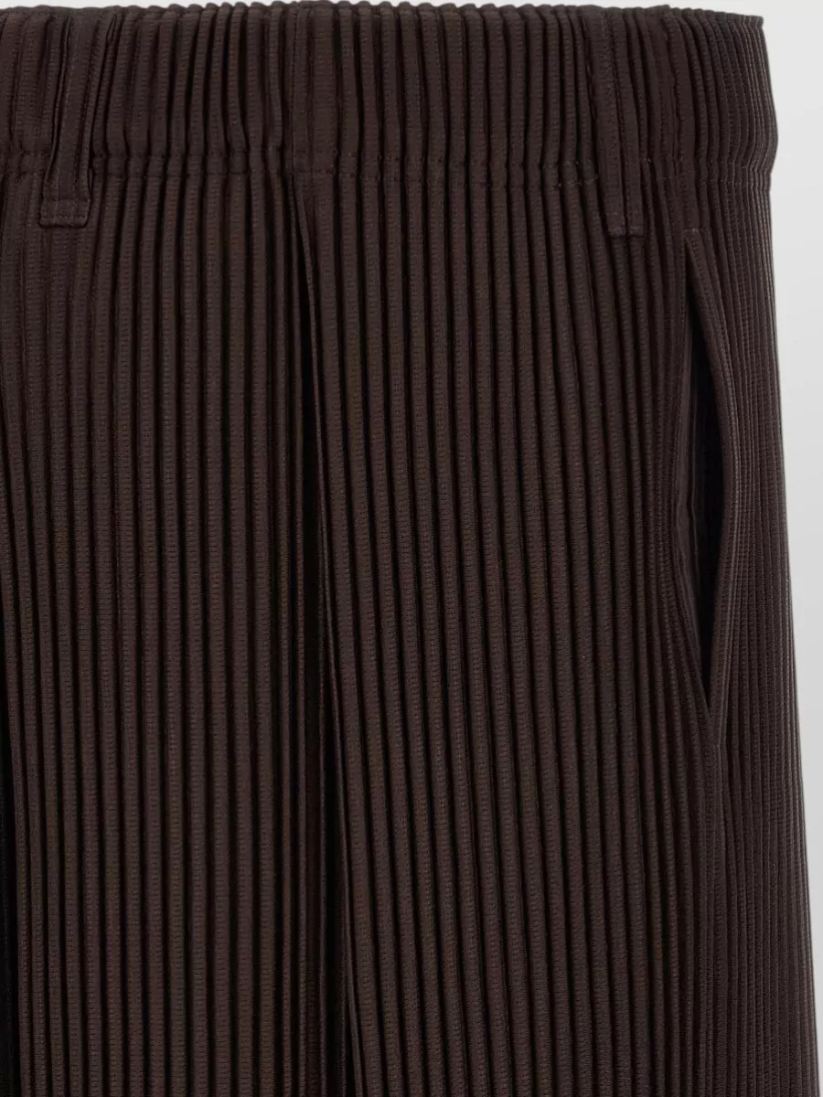Homme Plisse Issey Miyake Pleated Wide-Leg Bermuda Shorts