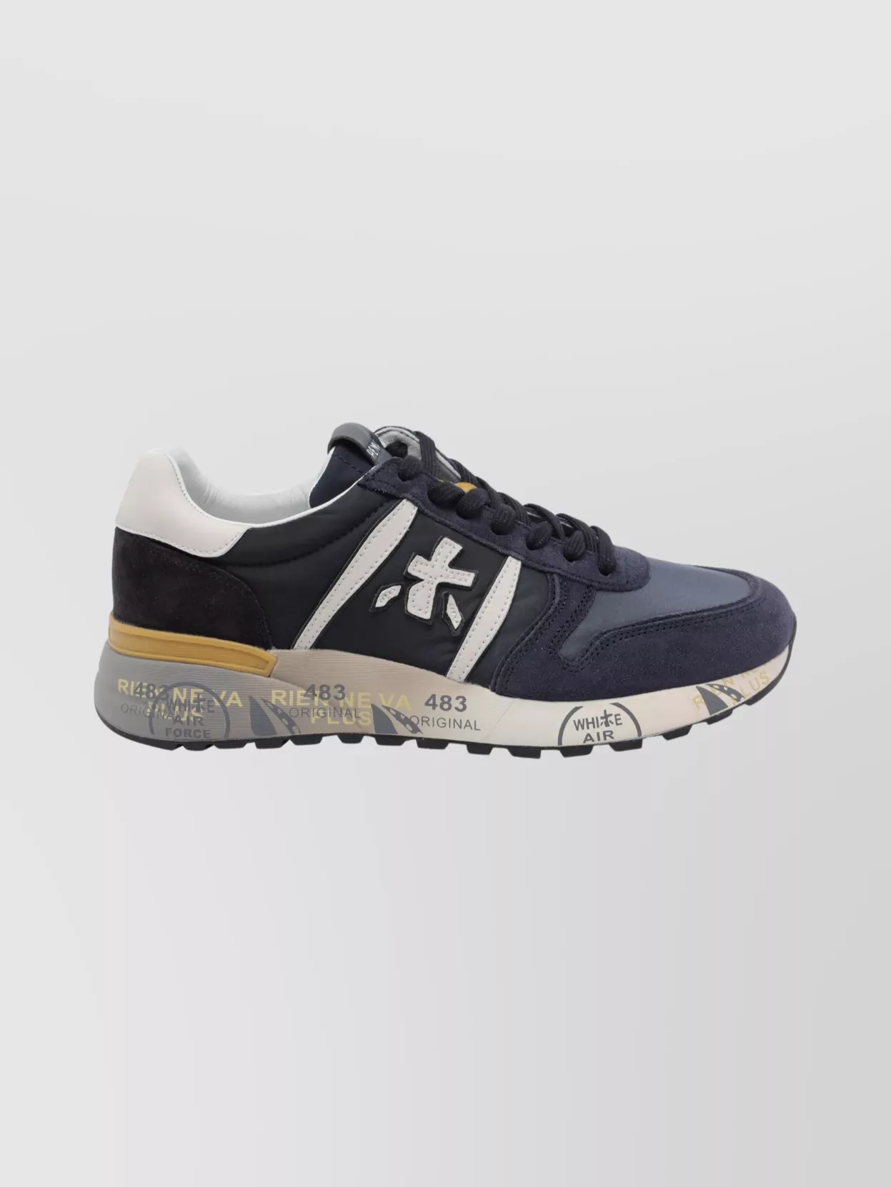 Premiata Casual Low Top Sneakers With Contrast Sole