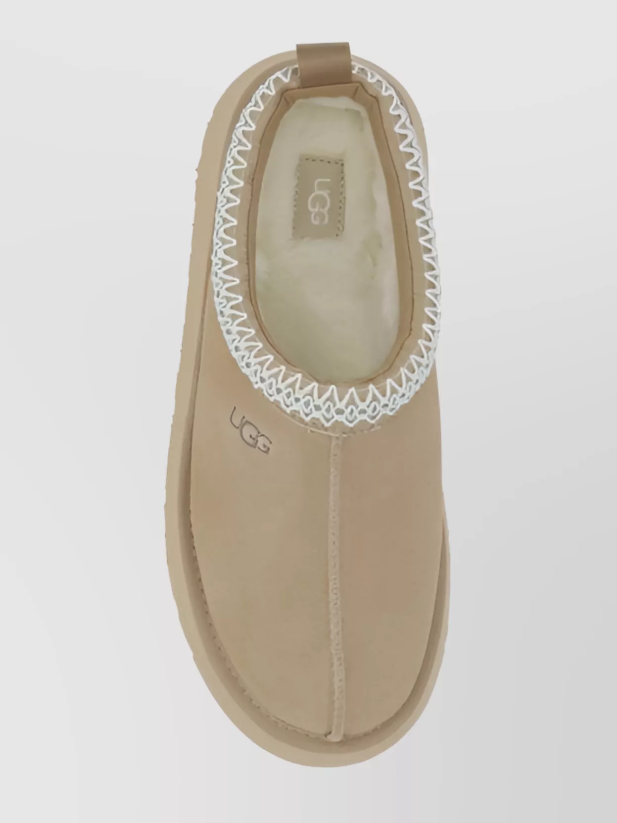 Shop Ugg Embroidered Trim Goatskin Tazz Mules
