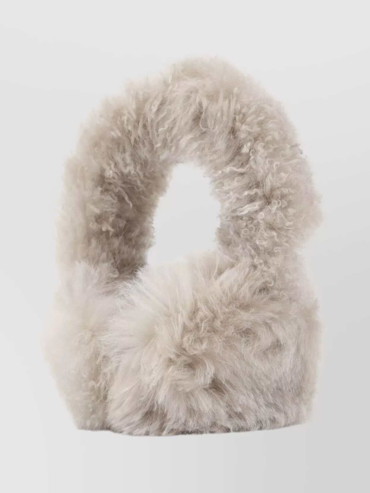 Yves Salomon Circular Faux Fur Fluffy Earmuffs