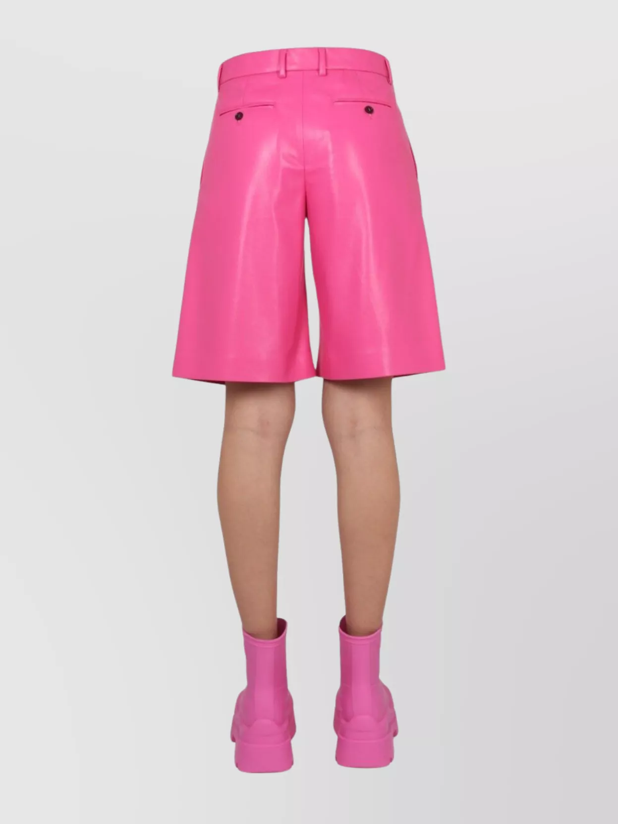 Msgm Faux Leather Bermuda Shorts