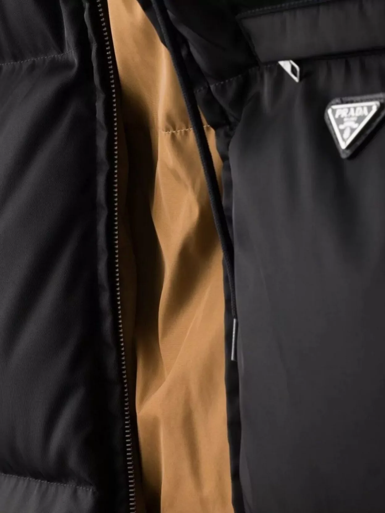 Prada Quilted Design Hooded Down Jacket