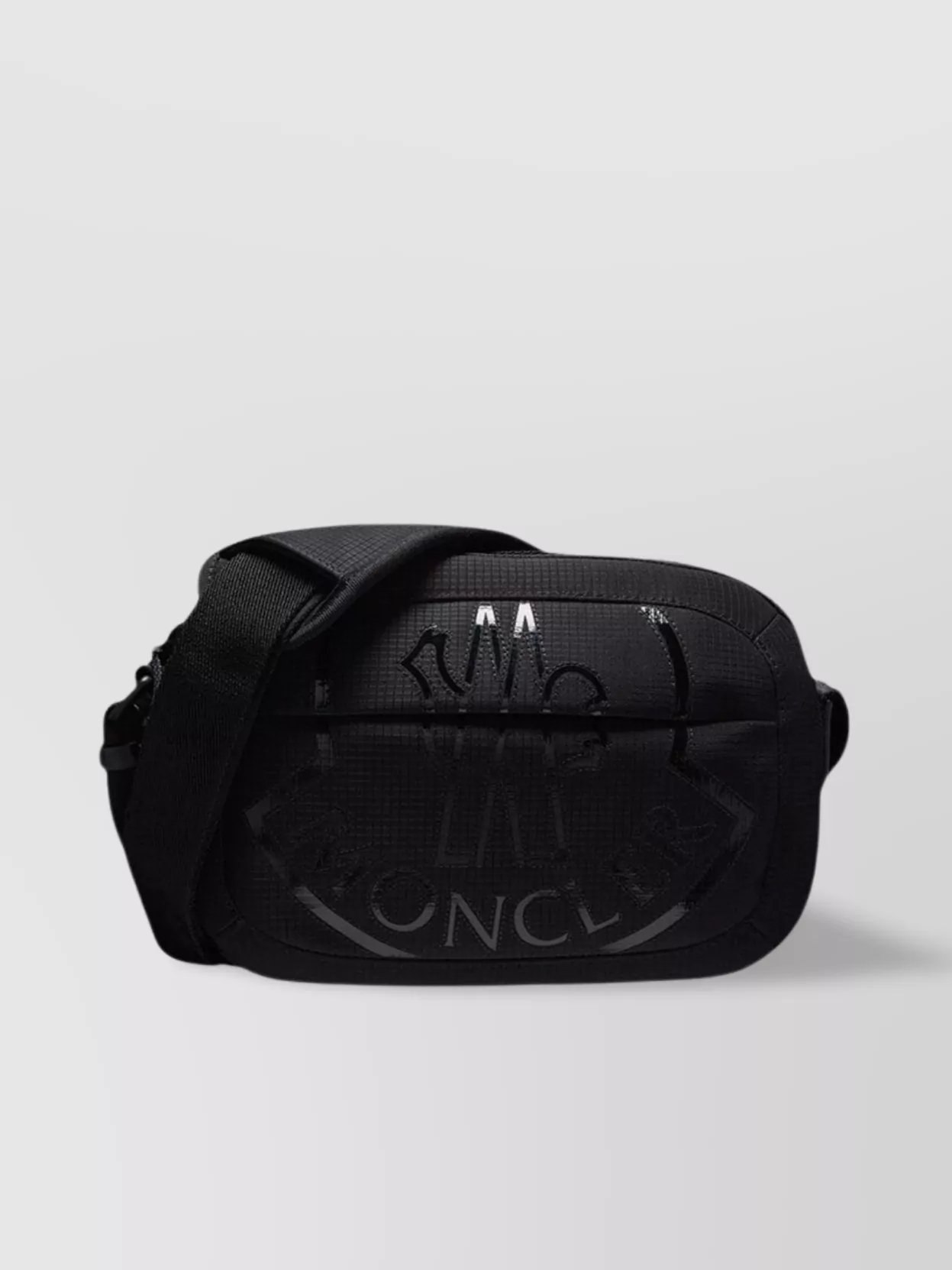 Shop Moncler Versatile Textured Crossbody Bag In Black