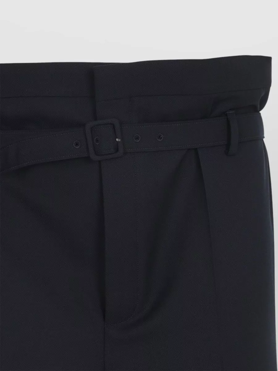 Saint Laurent Wool Pleated Slim-Fit Tailored Trousers