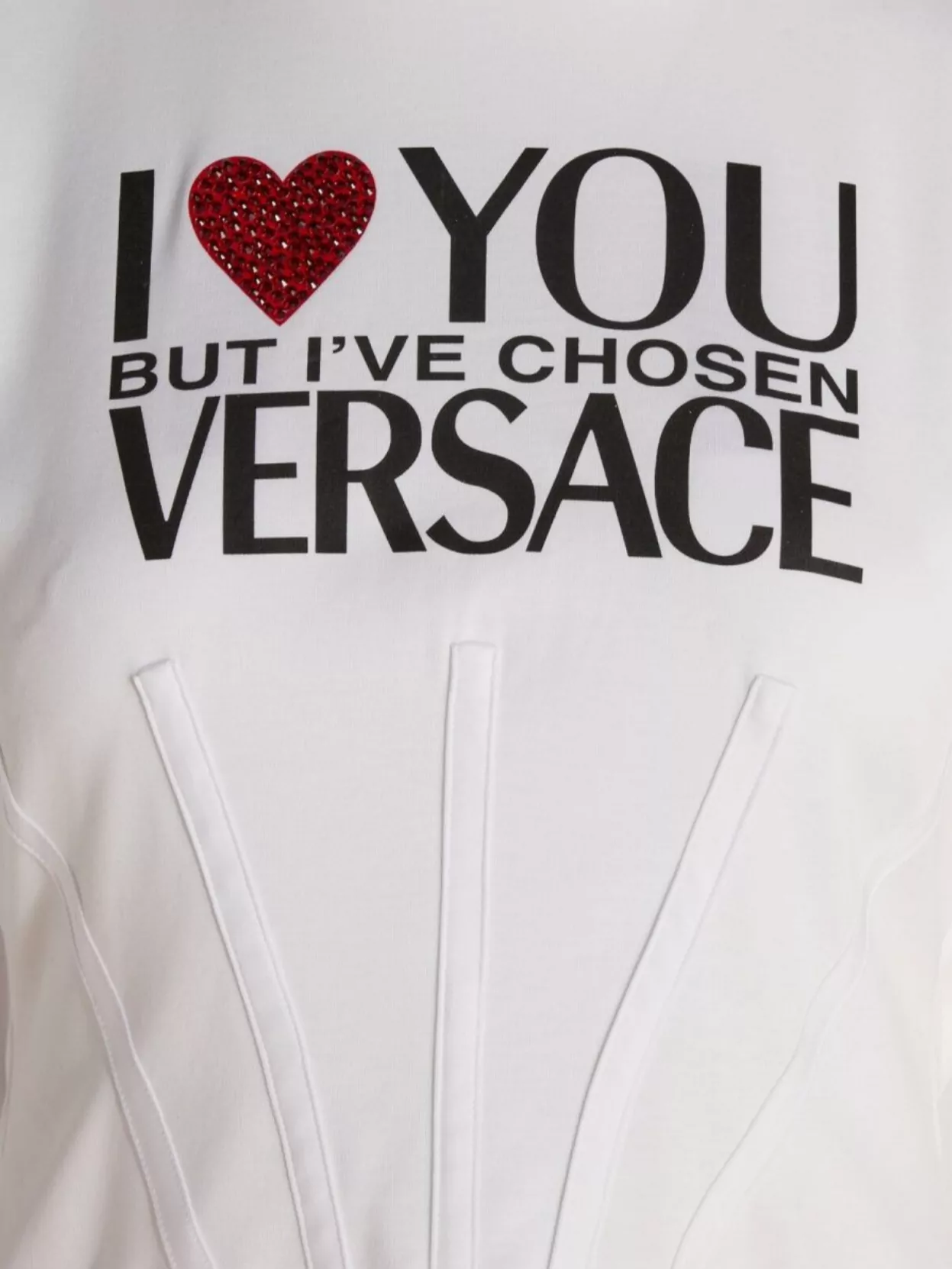 Versace Crew Neck Embellished Graphic Print Short Sleeves In White