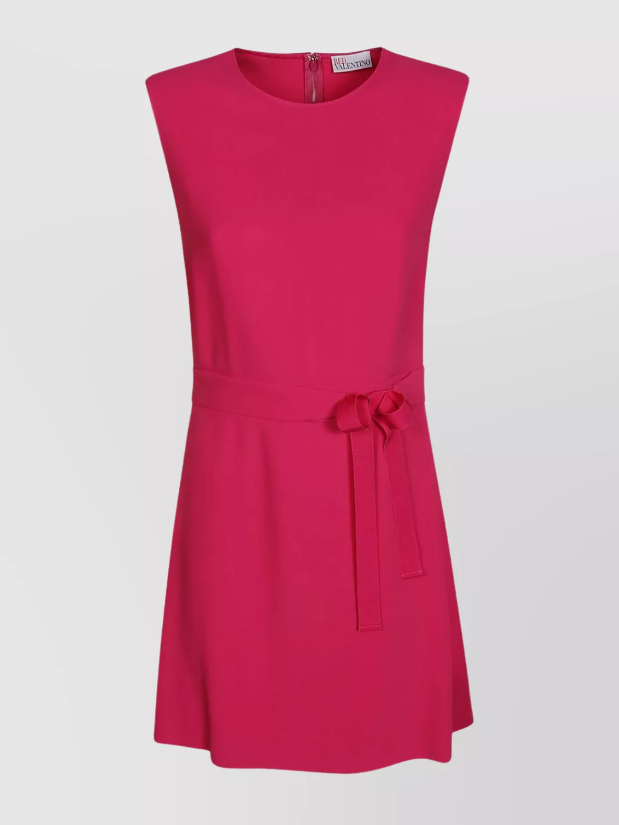 Shop Red Valentino Sleeveless Round Neck Flared Skirt Dress