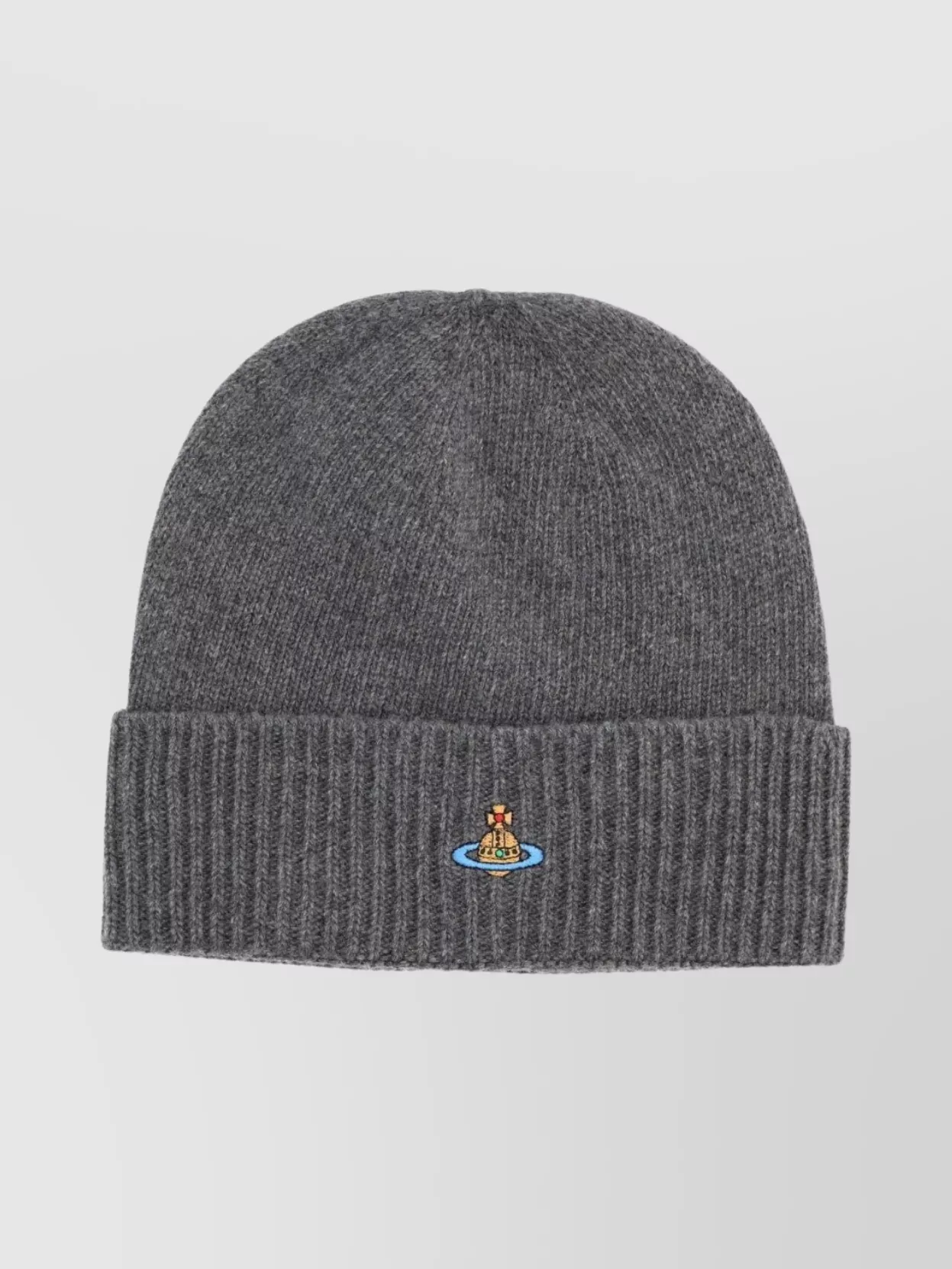 Vivienne Westwood Stylish Ribbed Cuff Turn-Up Brim Hat