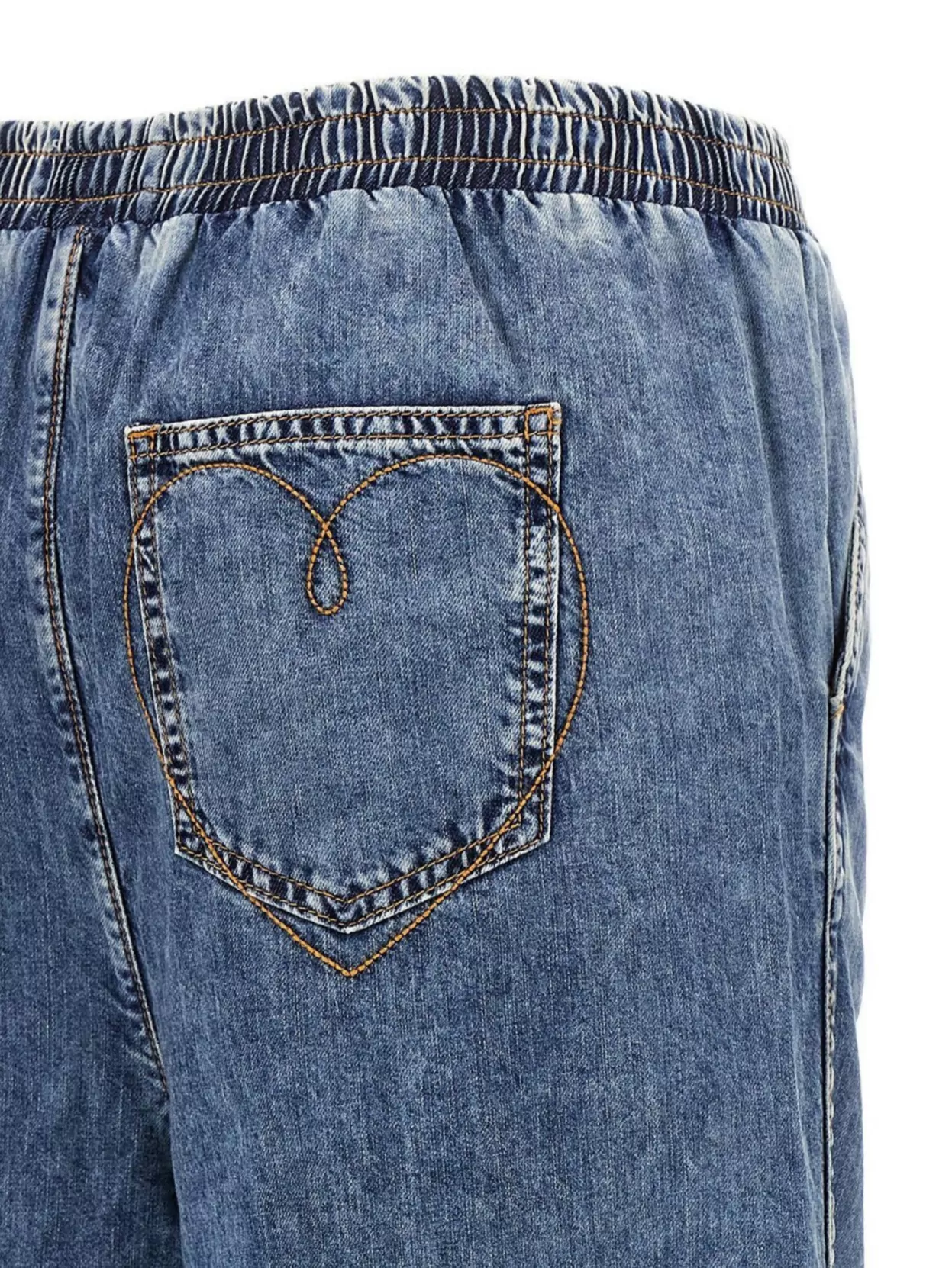 Moschino Denim Trousers Stitched Elastic Waistband