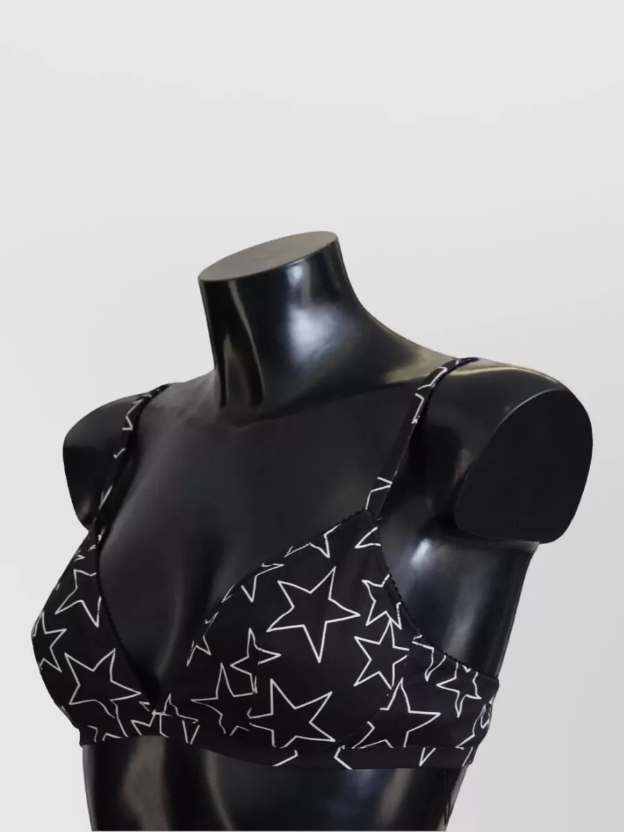 Dolce&Gabbana Cotton Star Print Non Wire Bra