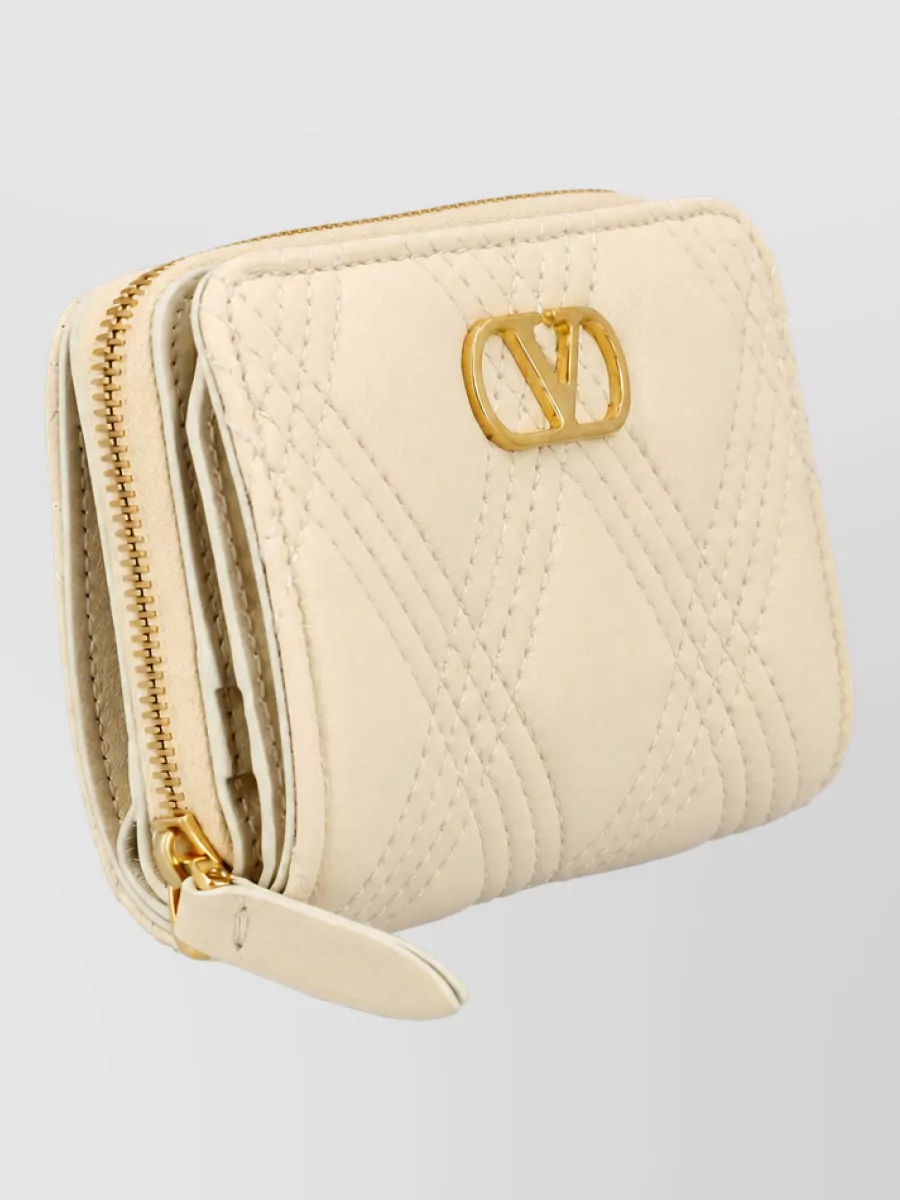 Valentino Garavani Quilted Leather Zip Wallet