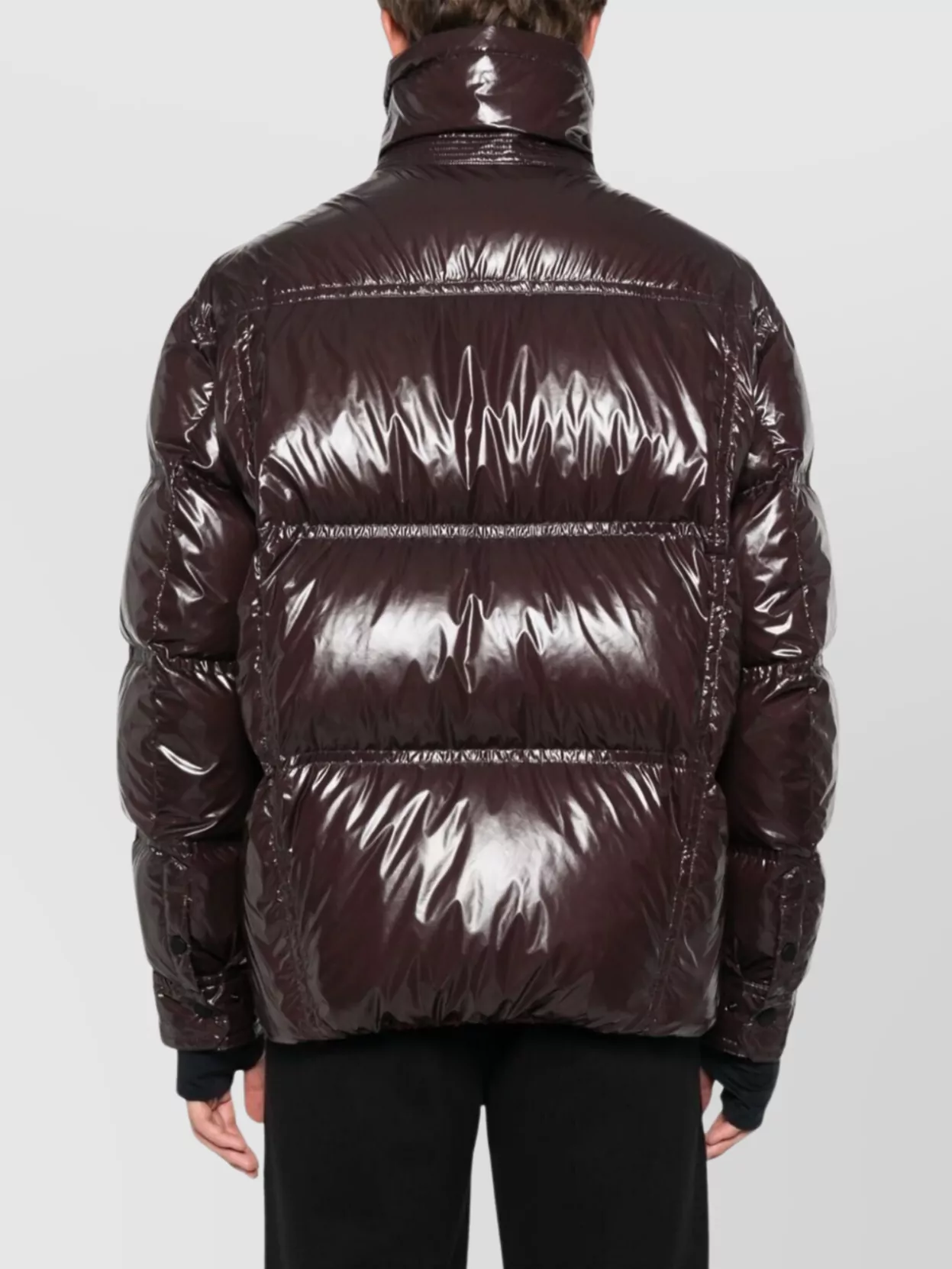 Moncler Glossy Finish Down Jacket With Quilted Design