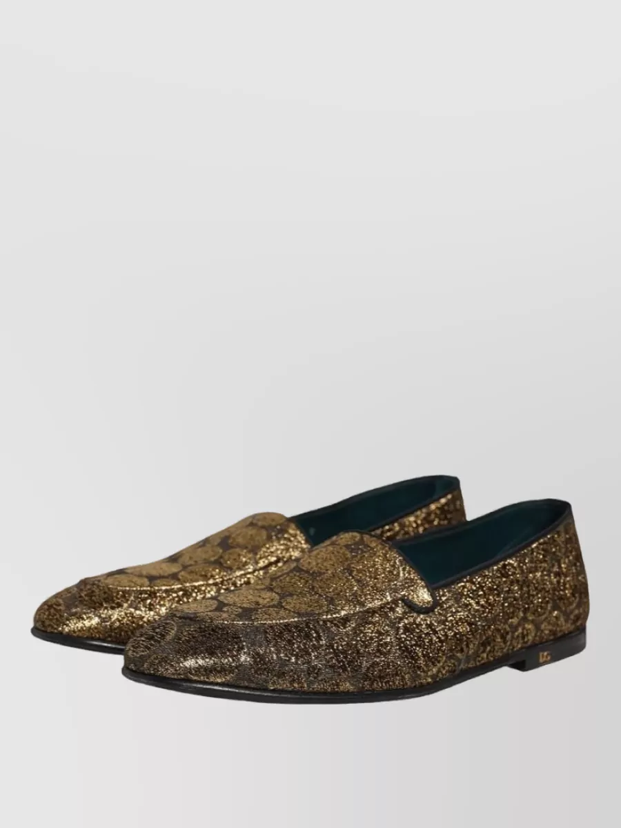Dolce&Gabbana Leather Slip-On Loafers