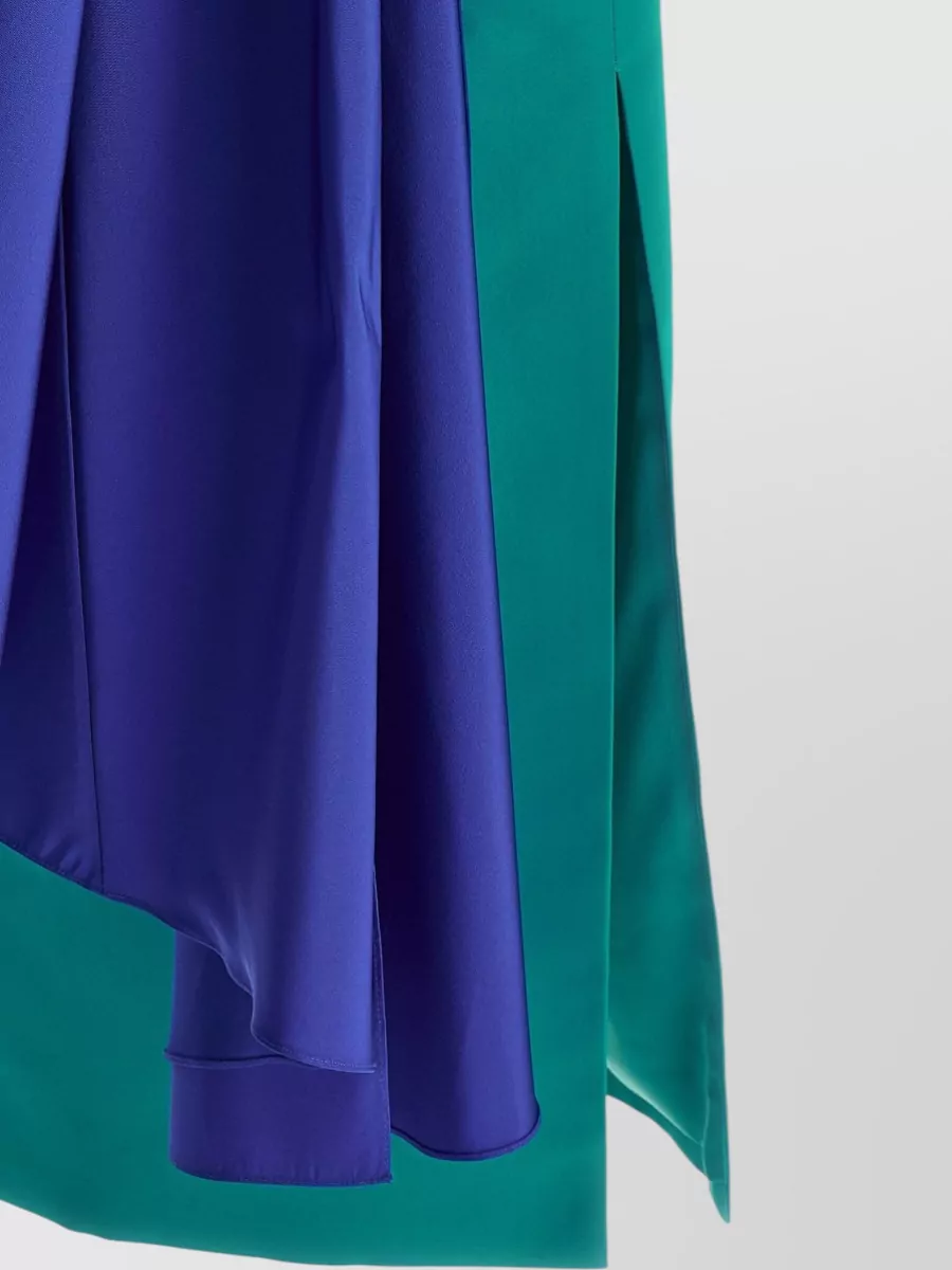 Carolina Herrera One Shoulder Dress Belted Waist Draped