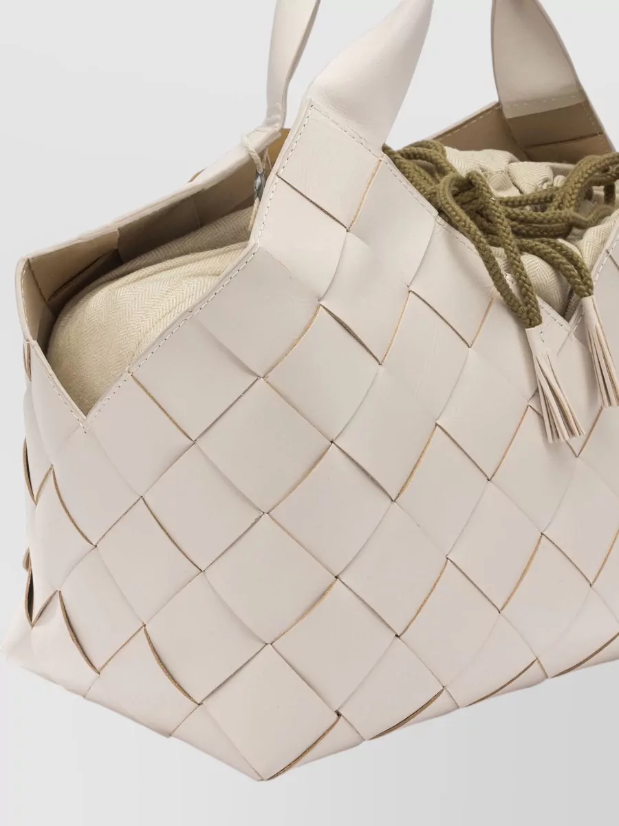 Dragon Diffusion Woven Shoulder Bag Featuring Top Handles