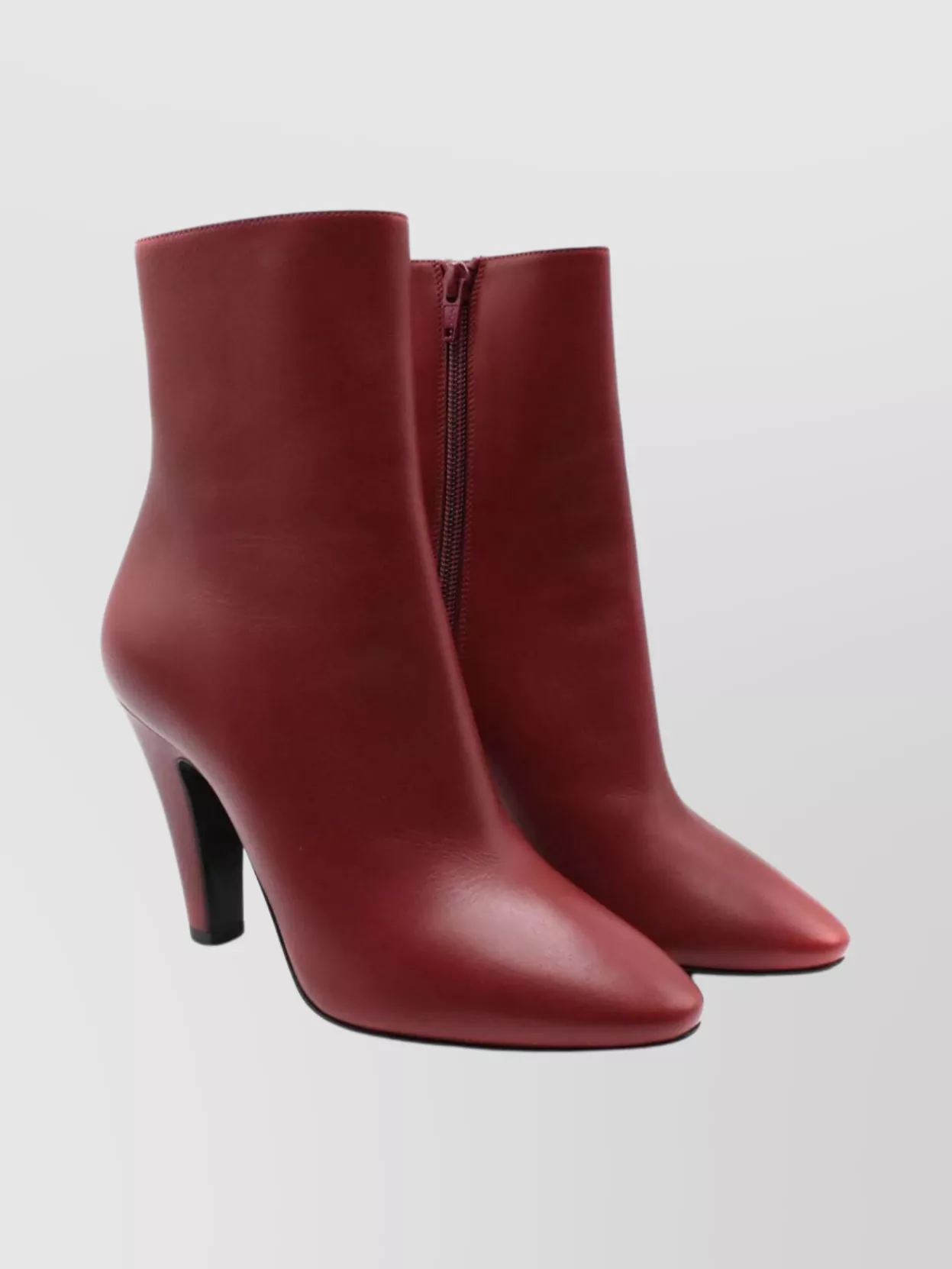Saint Laurent Ankle Length Pointed Toe Smooth Finish Booties
