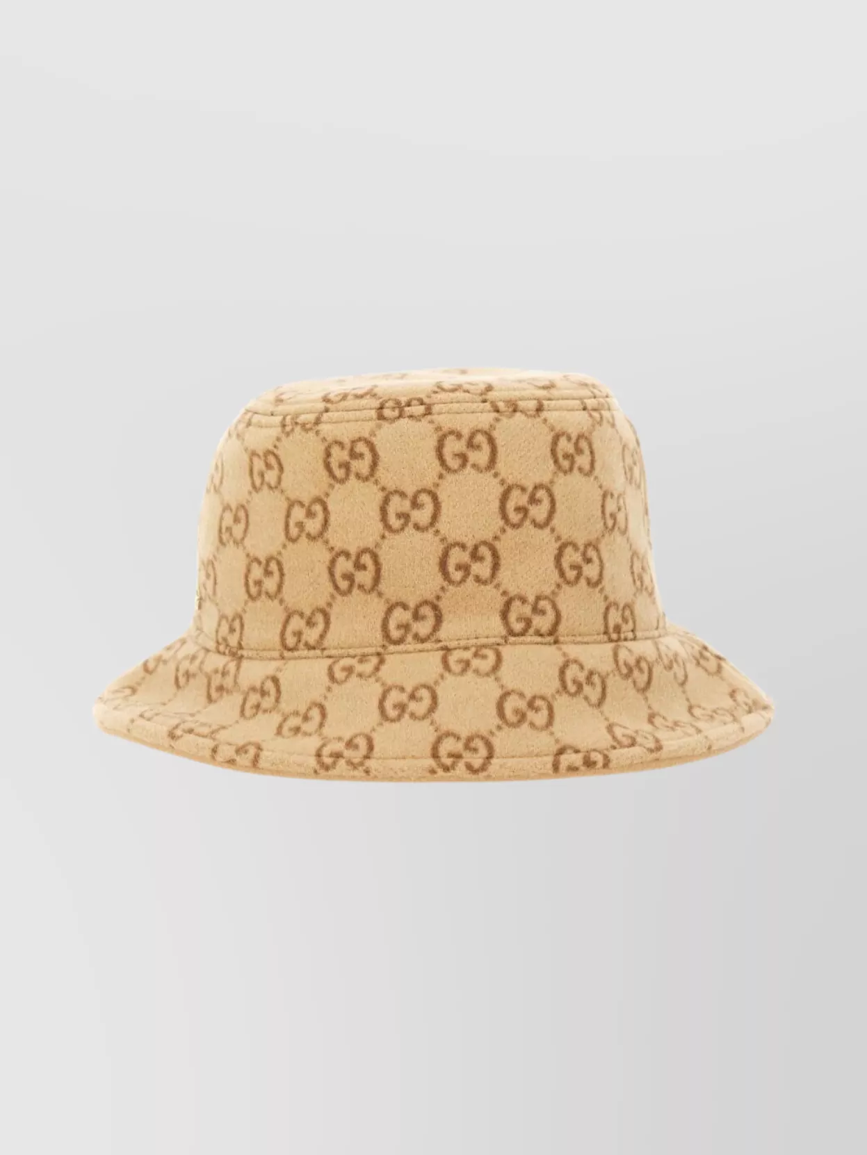 Gucci Wide Brim Soft Texture Hat In Brown