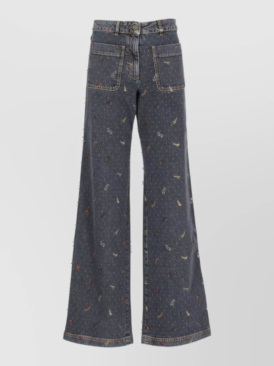 Etro printed straight-leg jeans