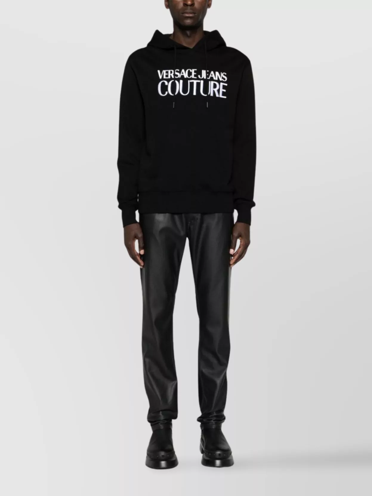 Versace Jeans Couture Hooded Cotton Jersey Sweatshirt