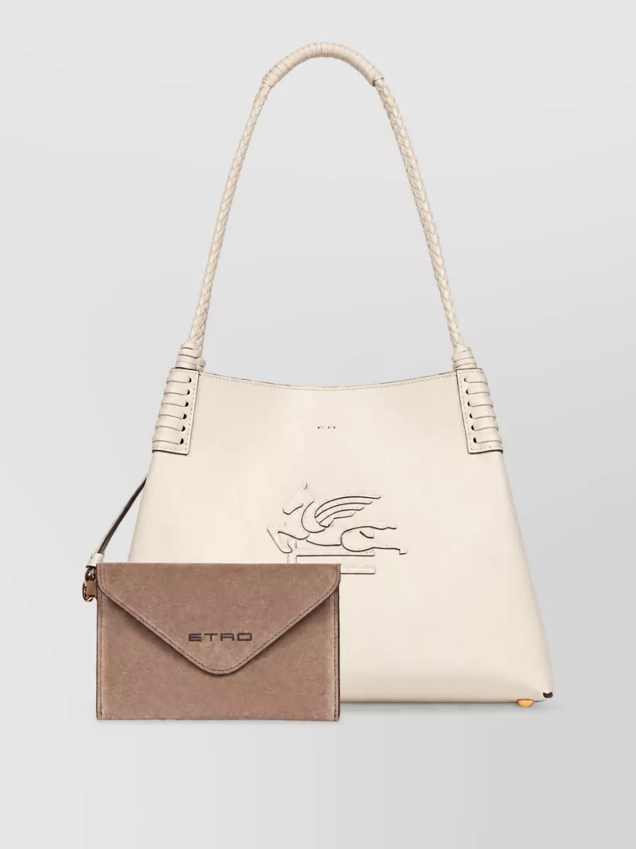 Etro Medium Leather Tote Bag