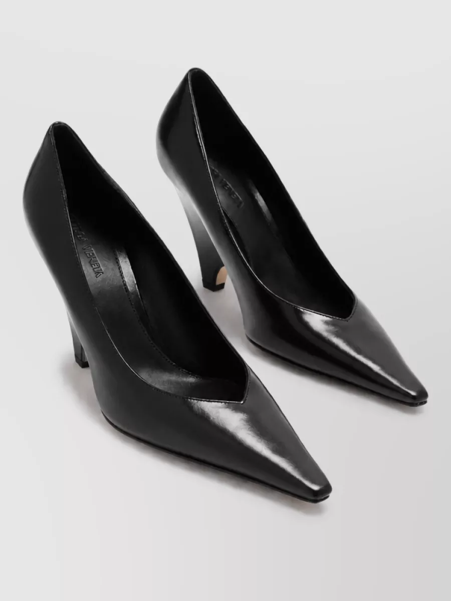 Bottega Veneta leather wedge pumps