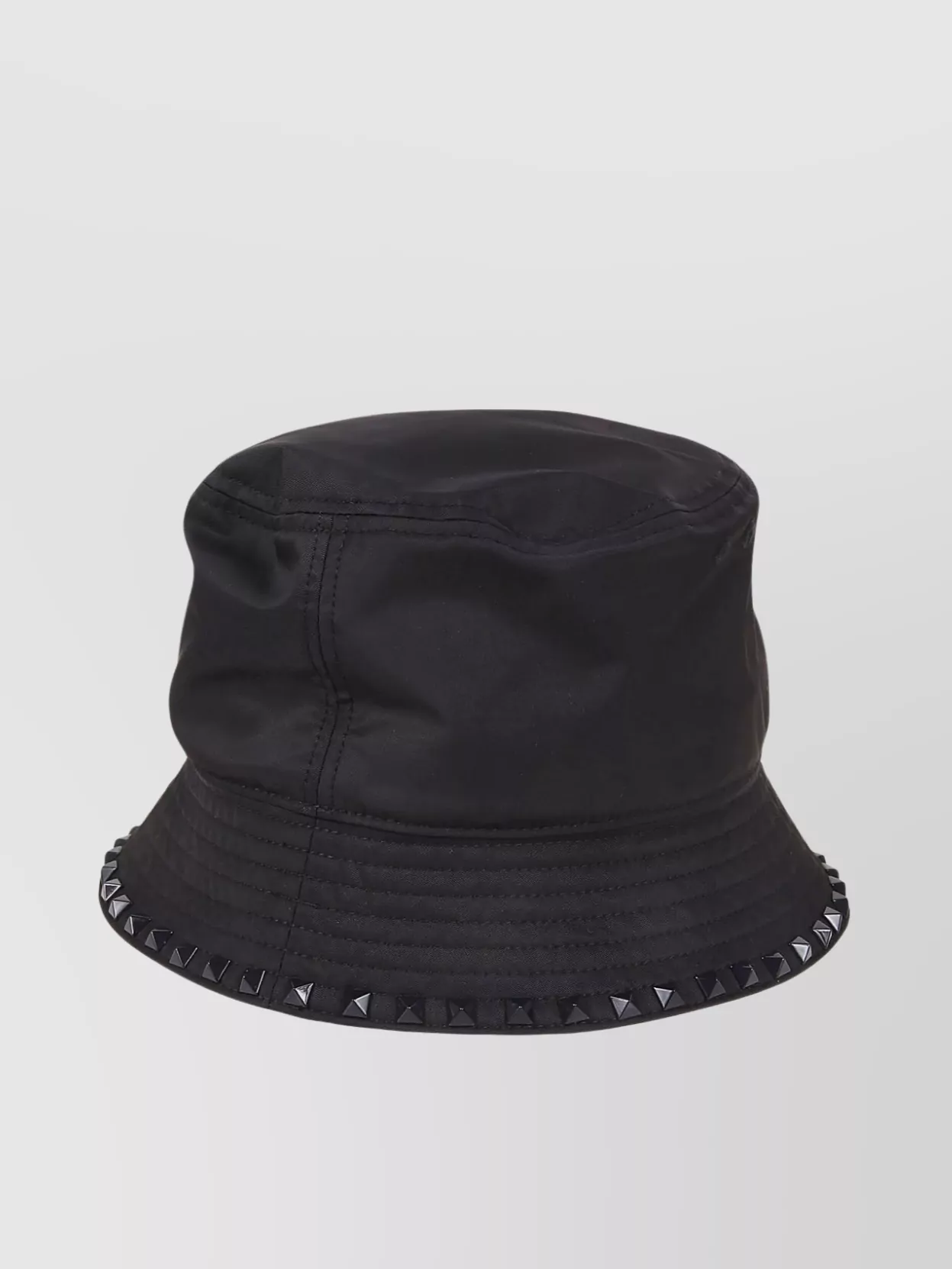 Shop Valentino Studded Wide Brim Hat In Black