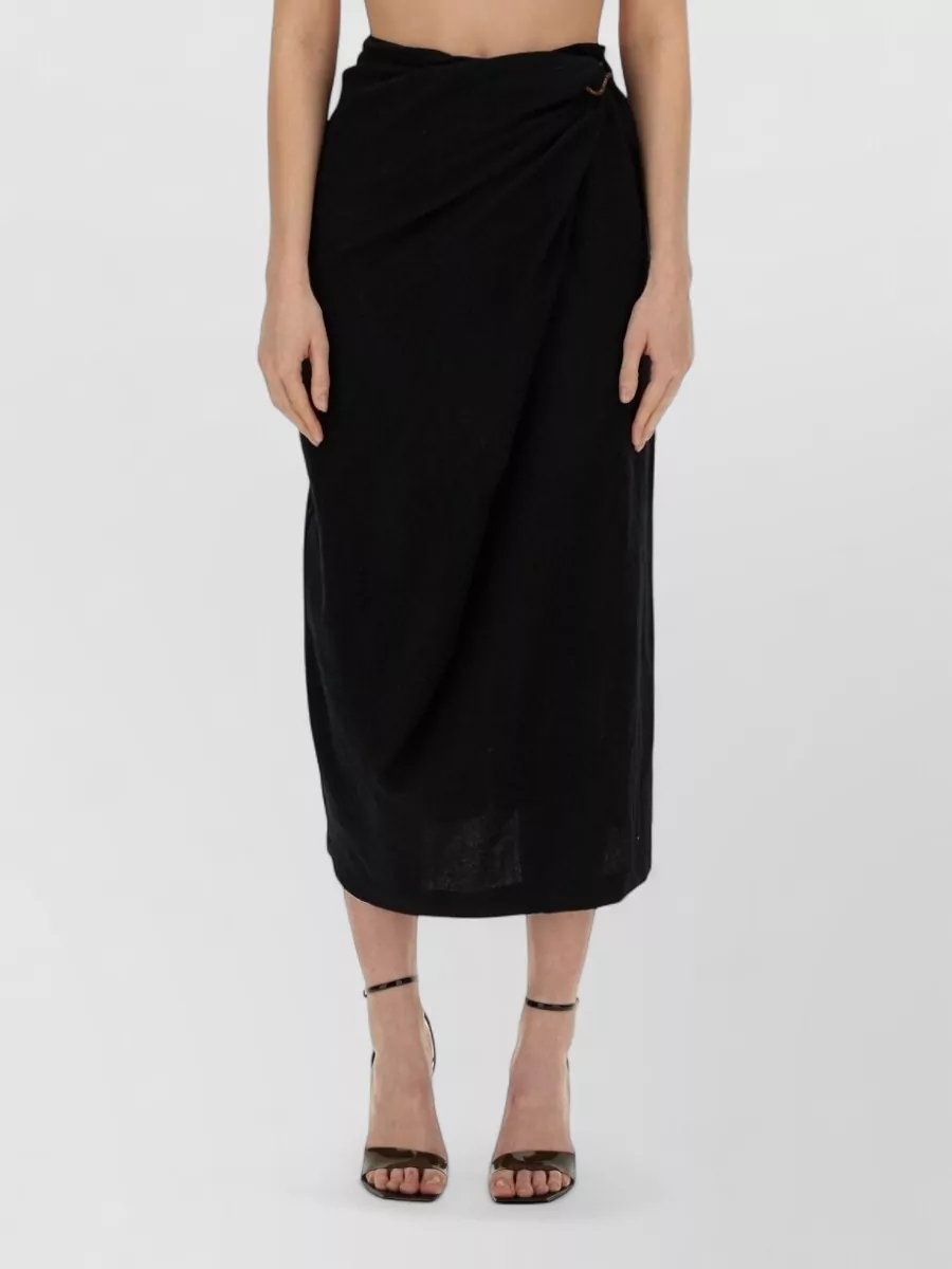 Alysi regular-fit cotton wrap skirt